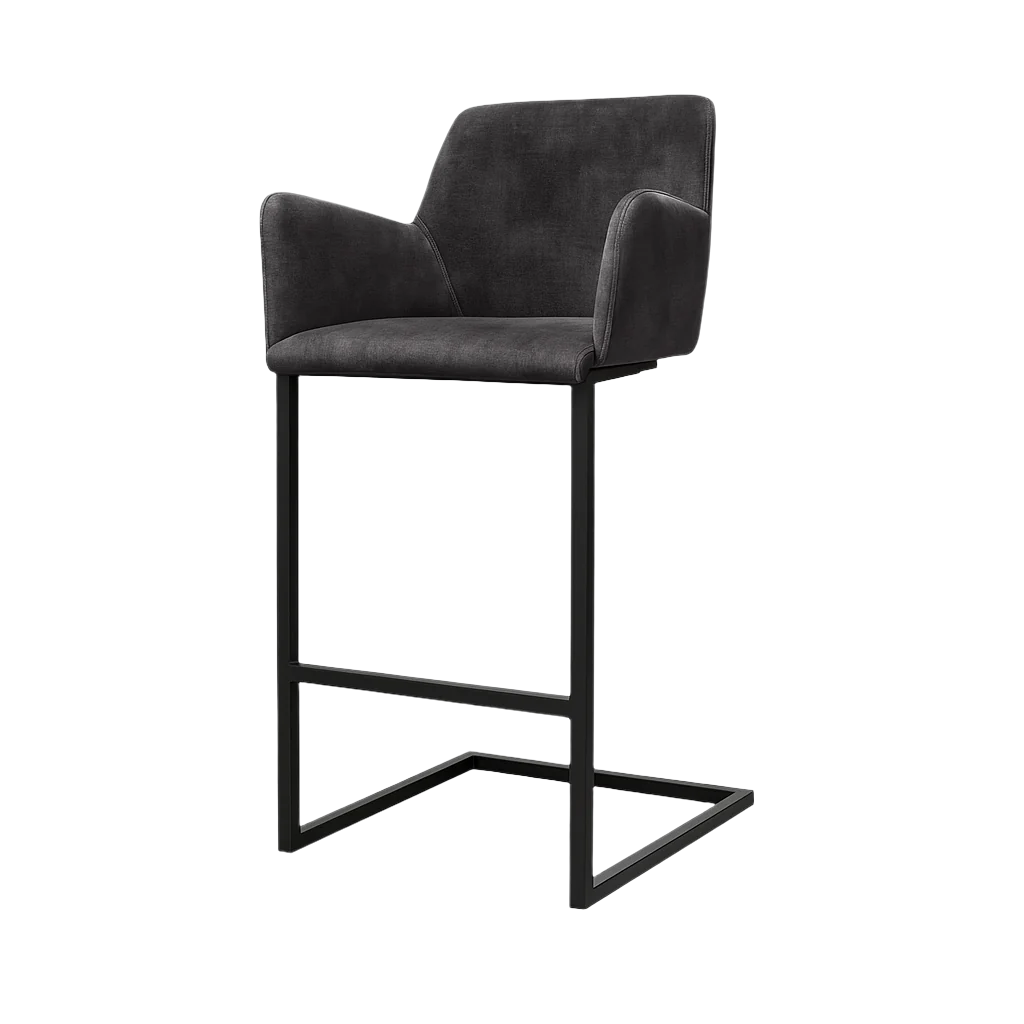 Scaun bar catifea GRI model GIAN