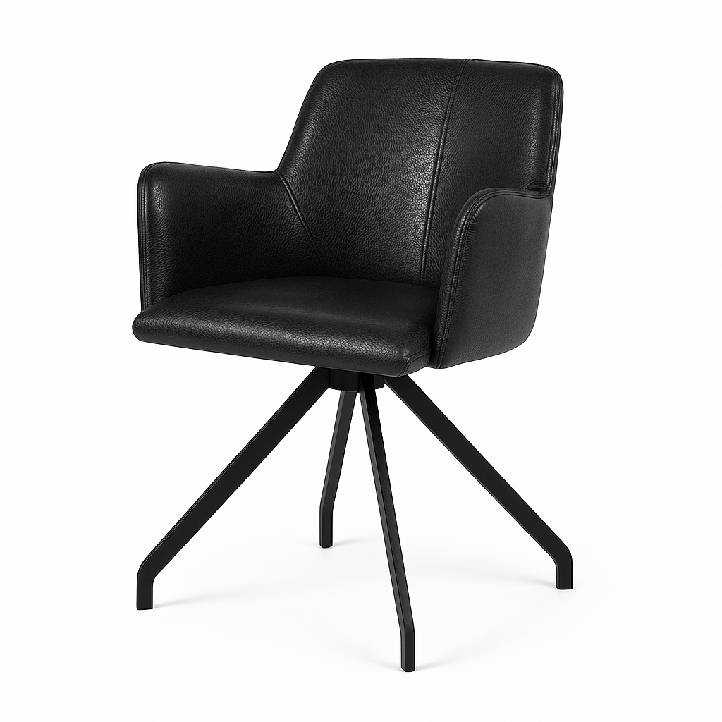 Scaun piele NEAGRA | model GIANI