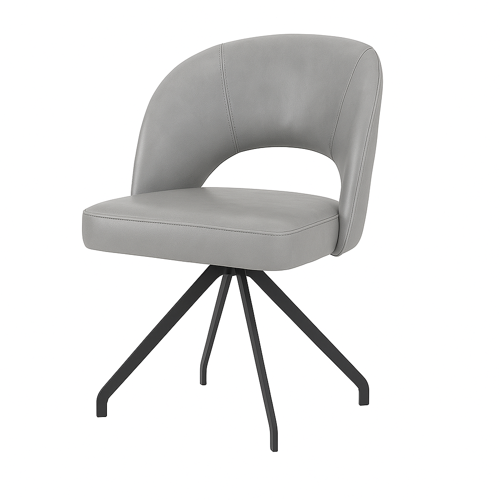 Scaun piele GRI | model ZANCA