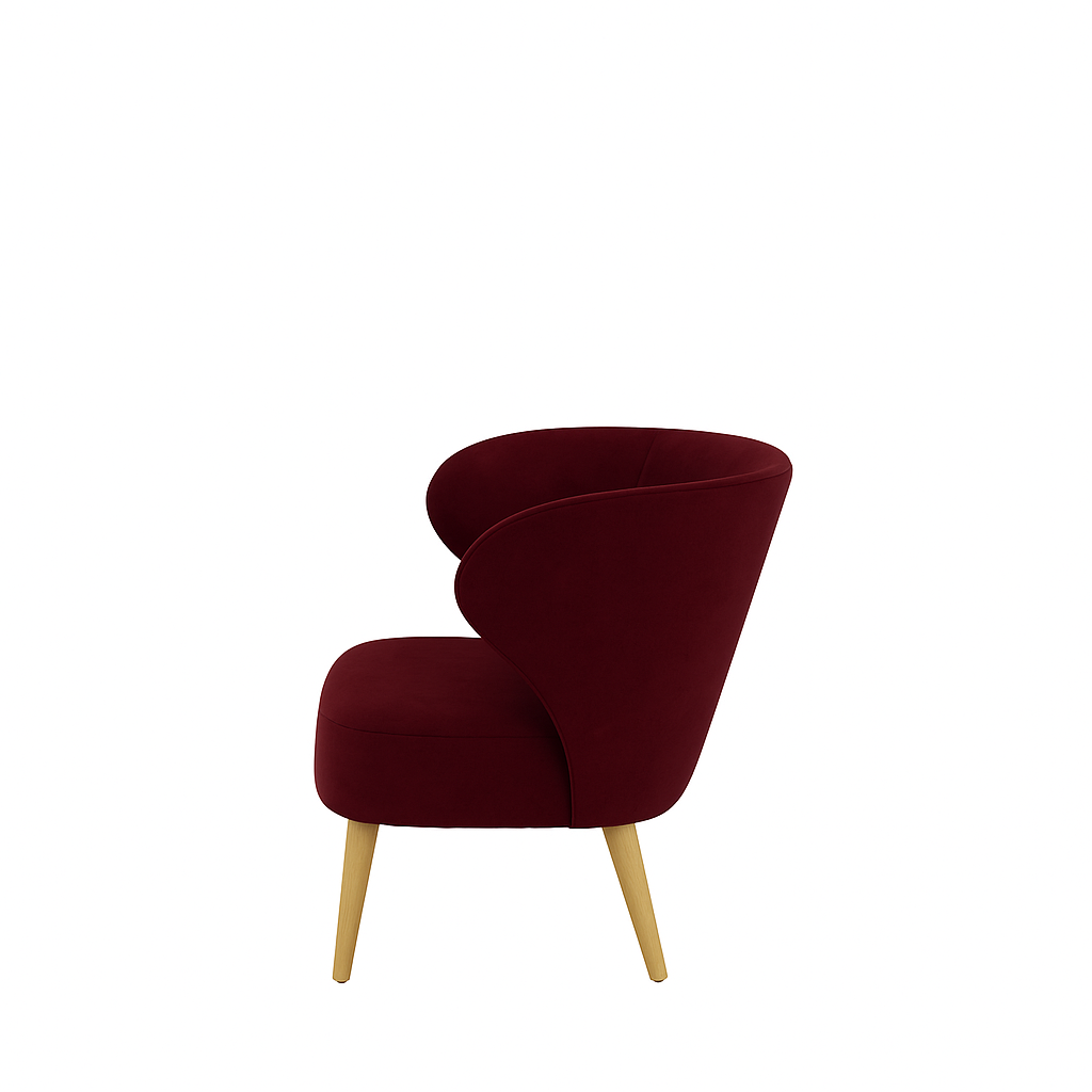 Fotoliu catifea ROZ | model CAPRICE