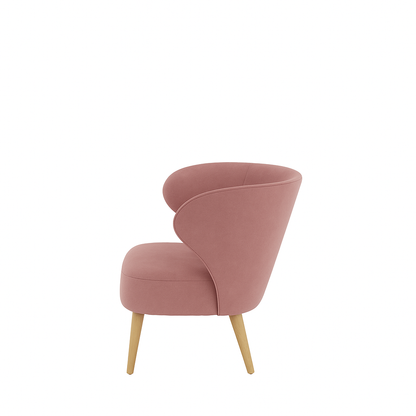 Fotoliu catifea NEAGRA | model CAPRICE