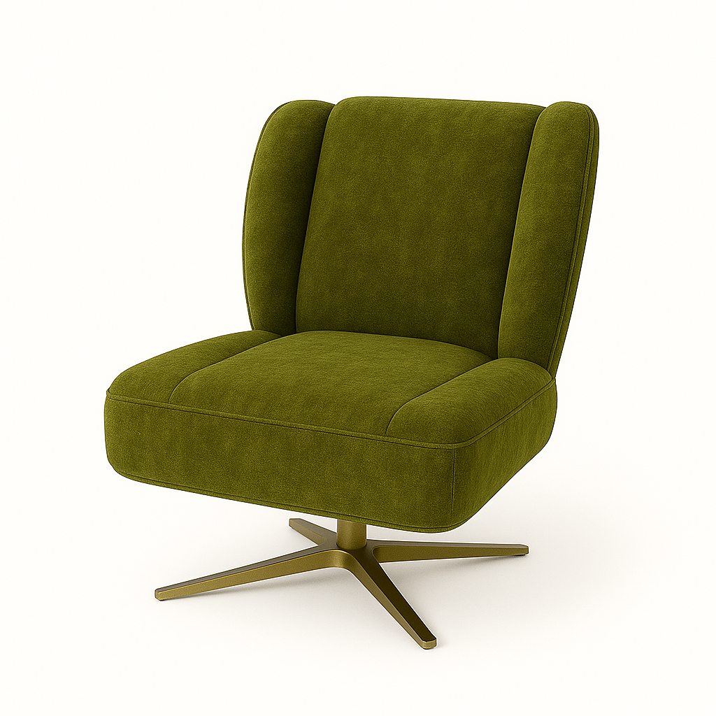 Fotoliu catifea VERDE | model PUFI