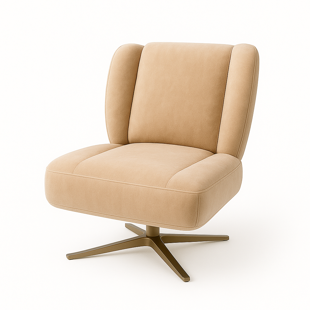 Fotoliu catifea BEJ | model PUFI