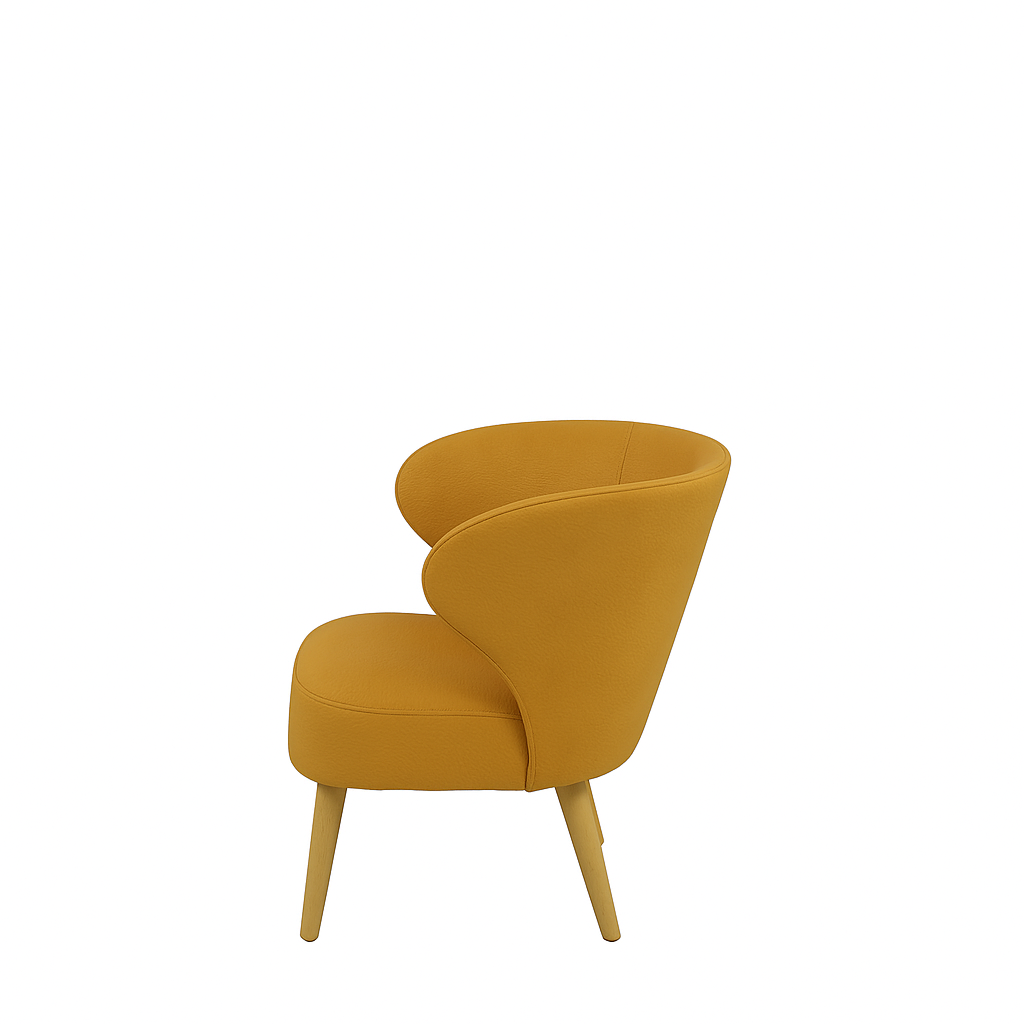 Fotoliu piele NEAGRA | model CAPRICE