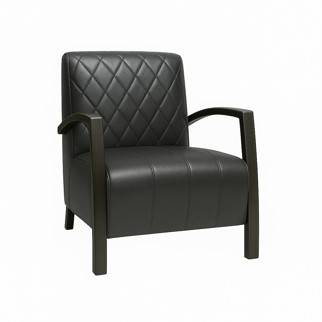 Fotoliu piele ANTRACIT | model DIAMOND