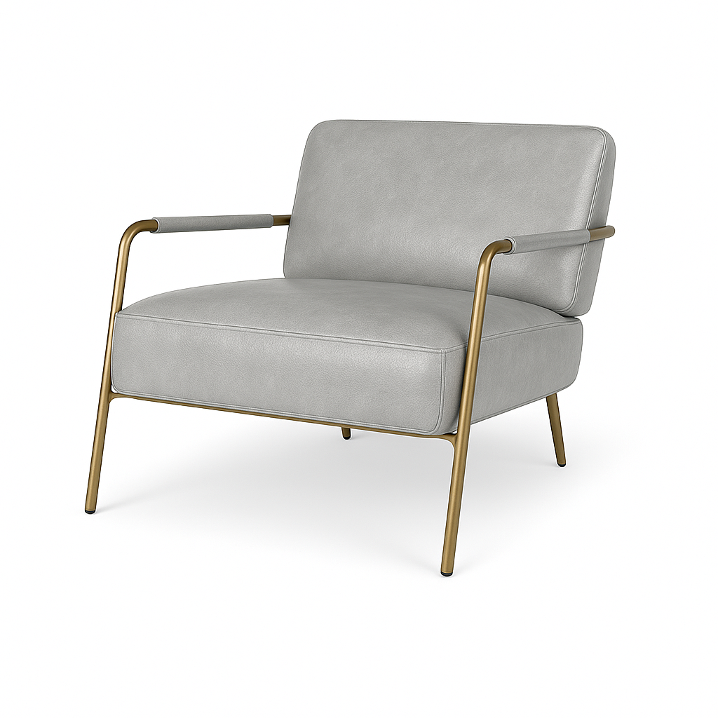 Fotoliu piele GRI | model RUSO