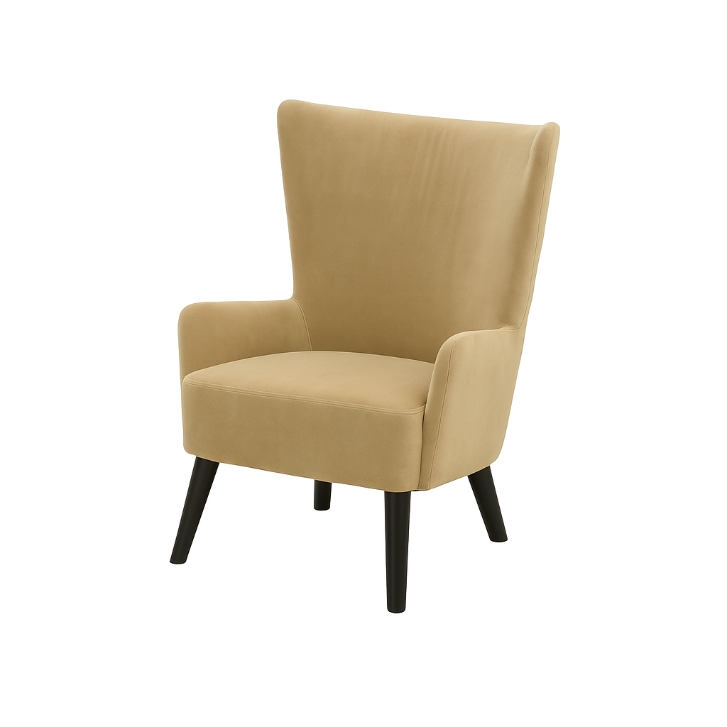 Fotoliu catifea LAURA culoare BEJ