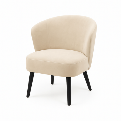 Fotoliu catifea LOTUS culoare BEJ