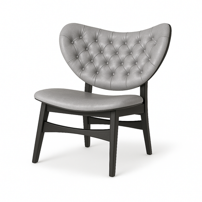 Scaun tip fotoliu piele GRI | model SAMUEL