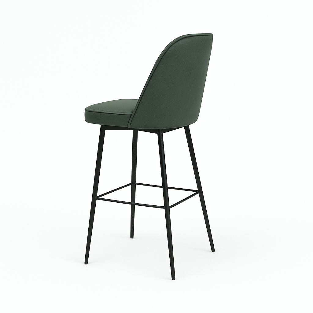 Scaun bar piele naturala VERDE | model FOX