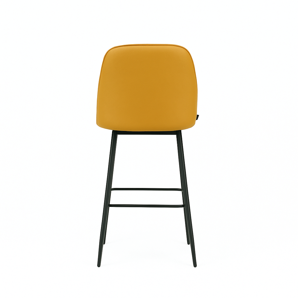 Scaun bar piele naturala GALBENA | model FOX