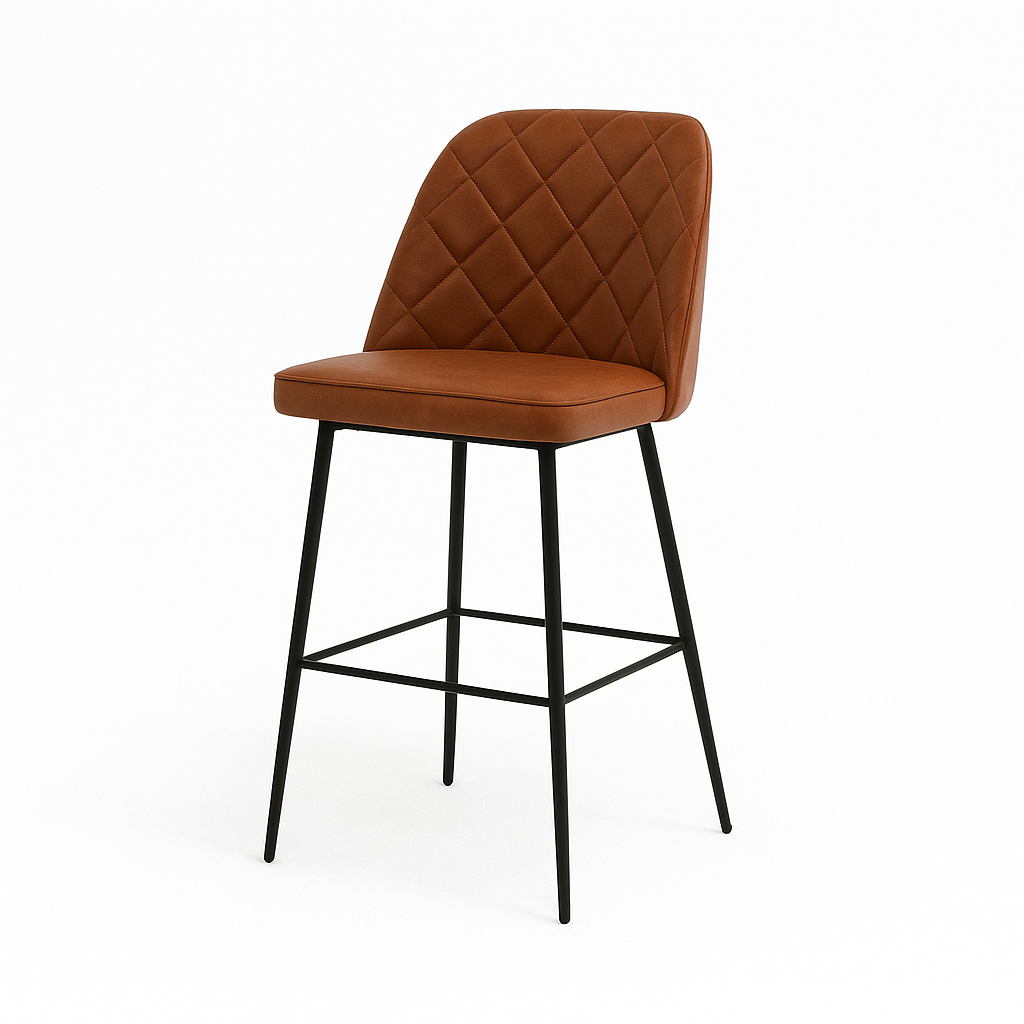 Scaun bar piele naturala ALBASTRA | model FOX