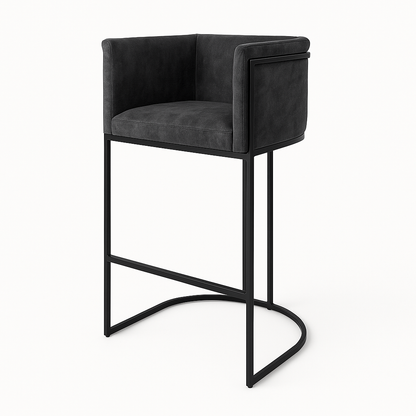 Scaun bar catifea GRI | model NINO