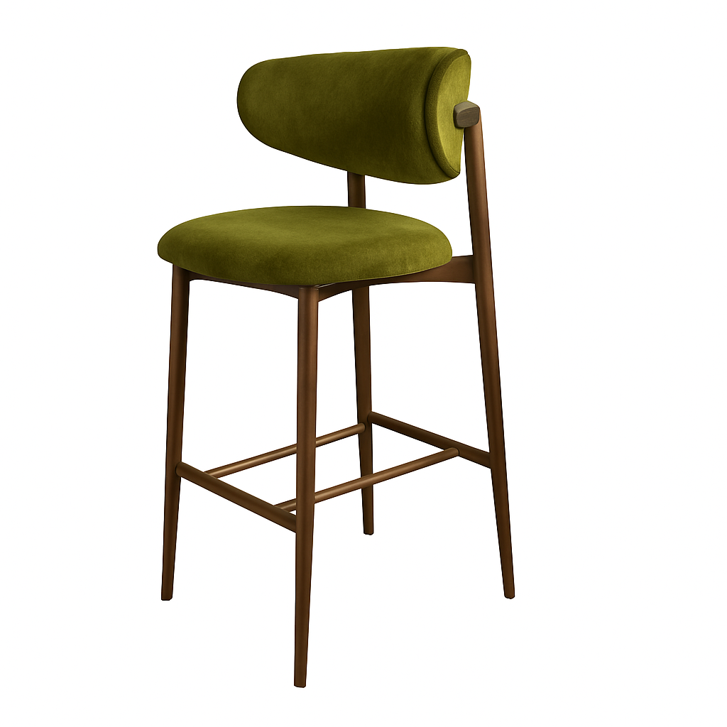 Scaun bar catifea VERDE | model OLE