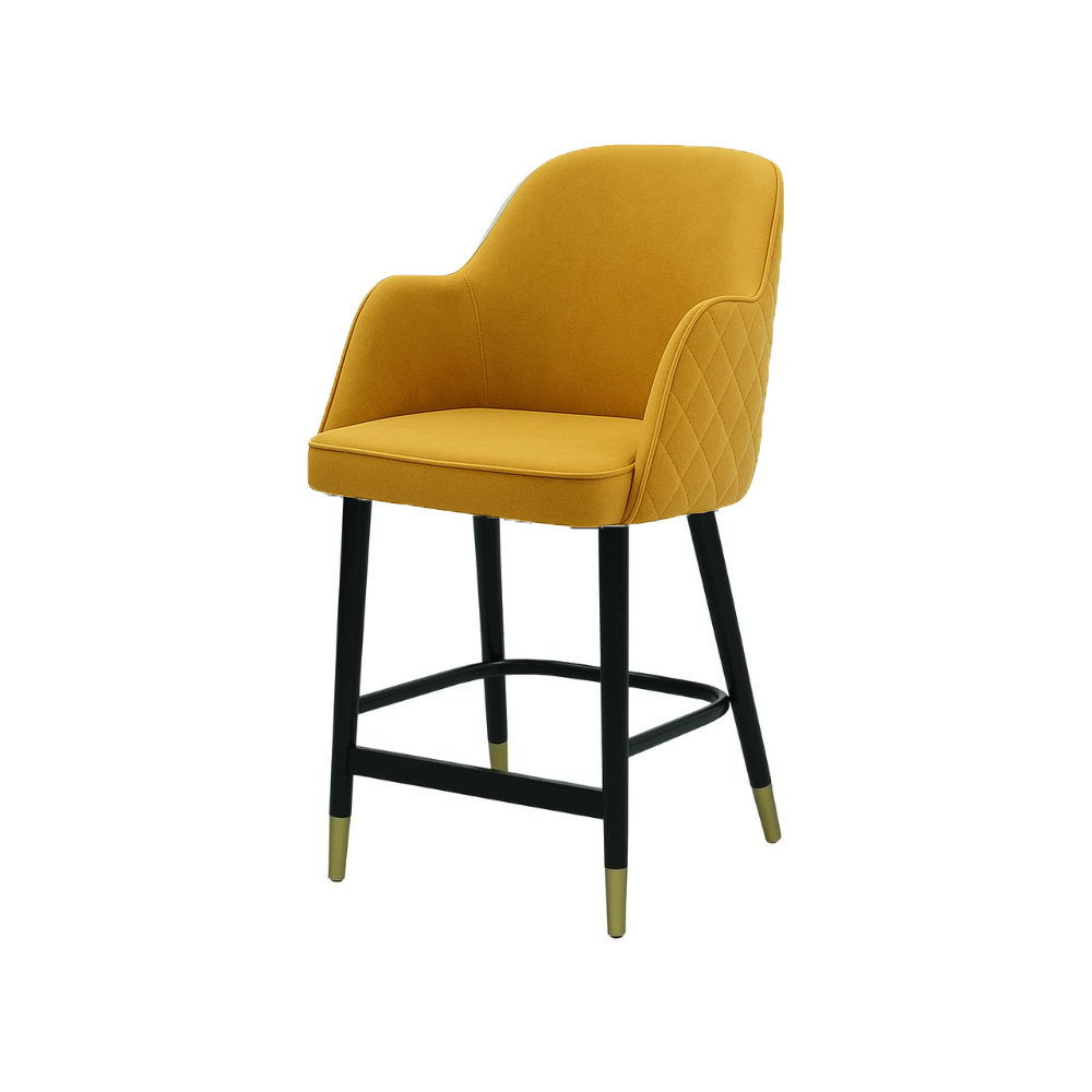 Scaun bar catifea GALBENA | model PINO X