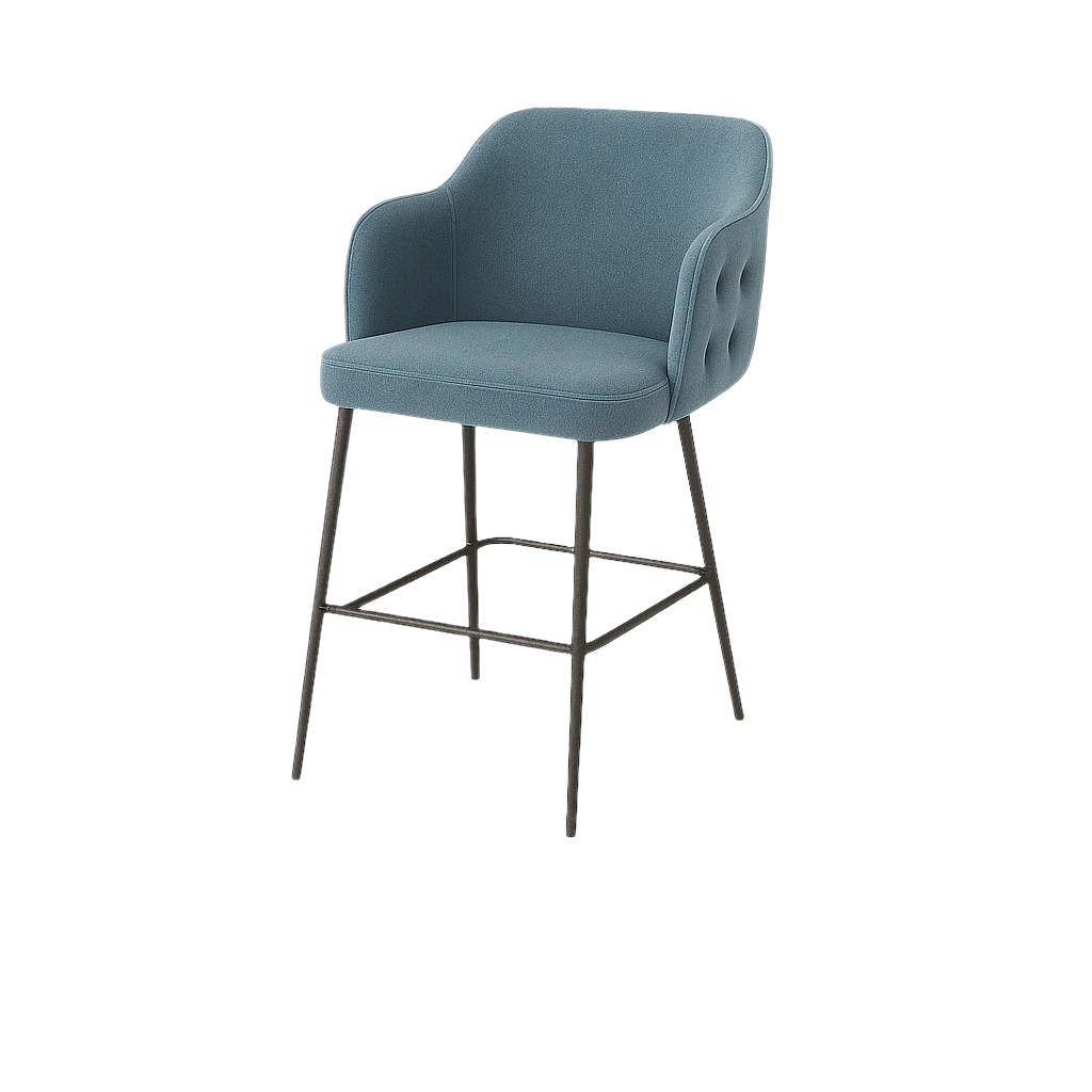 Scaun bar catifea ALBASTRA | model TEONA