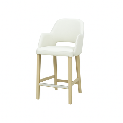 Scaun bar piele naturala BEJ | model APRIL