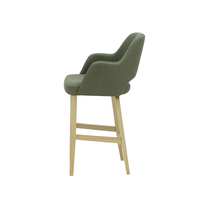 Scaun bar piele VERDE | model APRIL