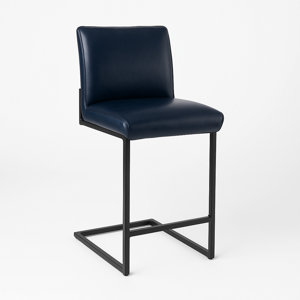Scaun bar piele NEAGRA | model FLEET NA