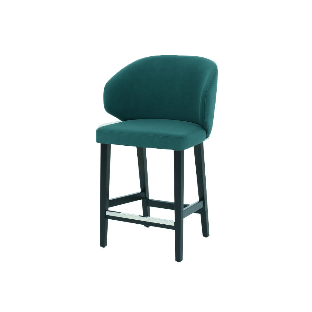 Scaun de bar catifea ALBASTRA | model CAPRICE