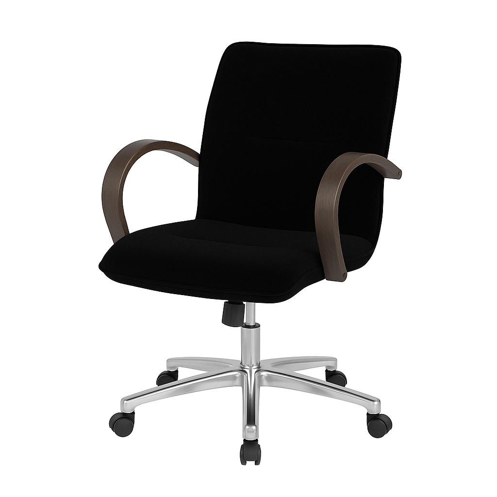 Scaun ergonomic catifea NEAGRA | model OMEGA O
