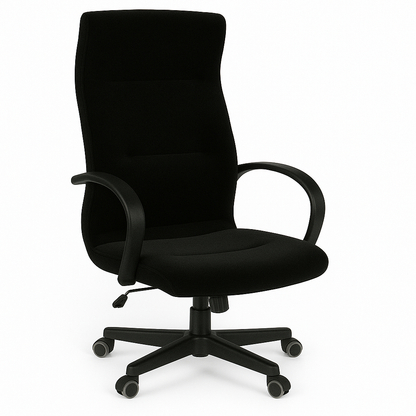Scaun ergonomic catifea NEAGRA | model OMEGA P