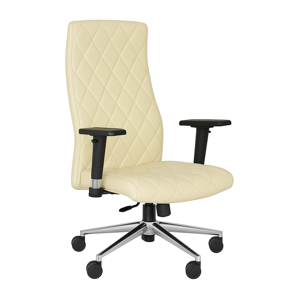 Scaun birou piele BEJ | model MAGIC P