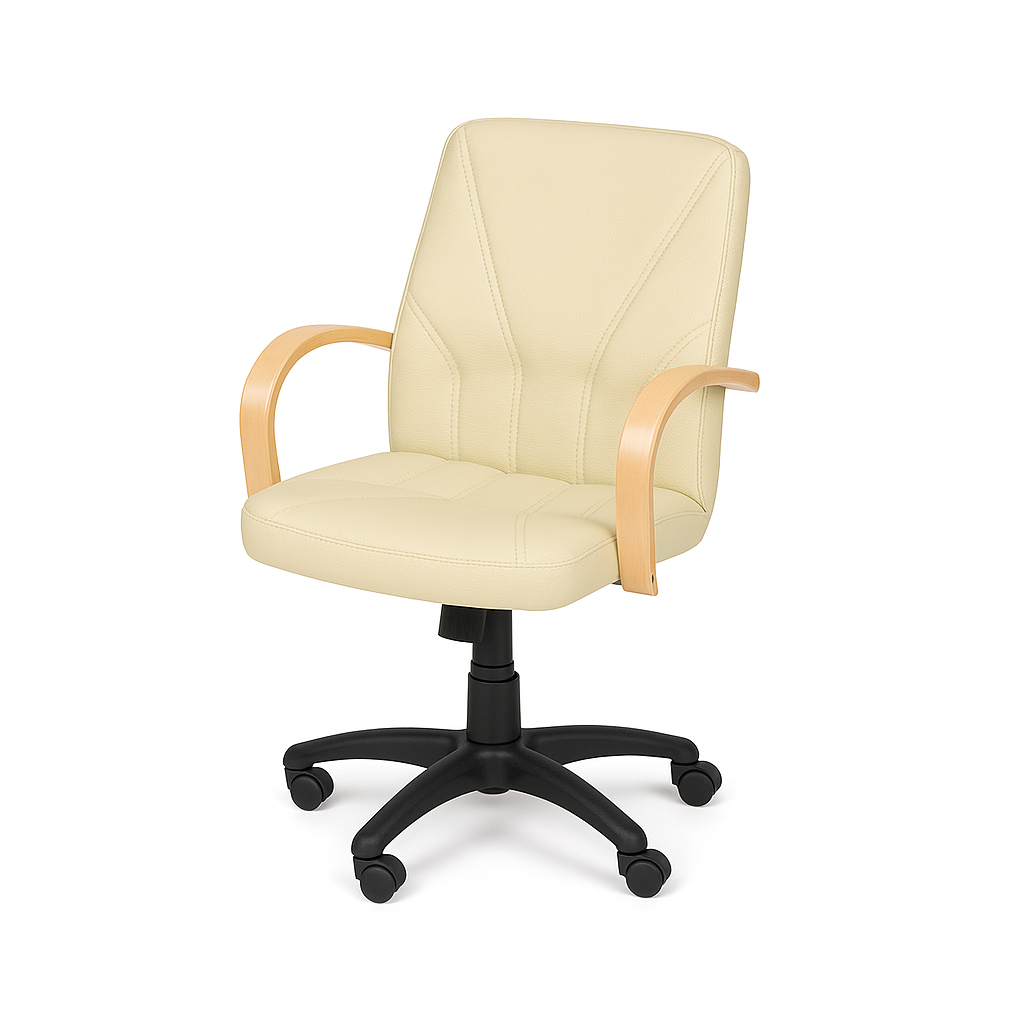 Scaun birou piele BEJ | model BETA