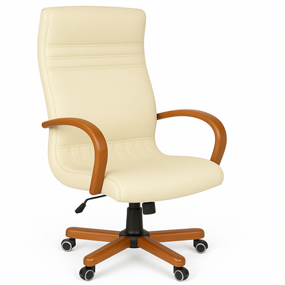 Scaun birou piele NEAGRA | model GOLD P