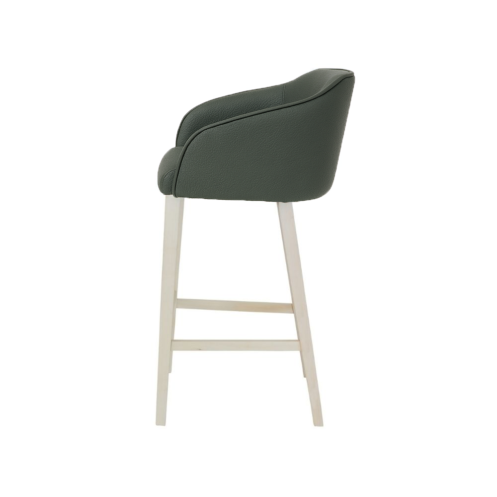 Scaun bar piele naturala BEJ | model CROCO