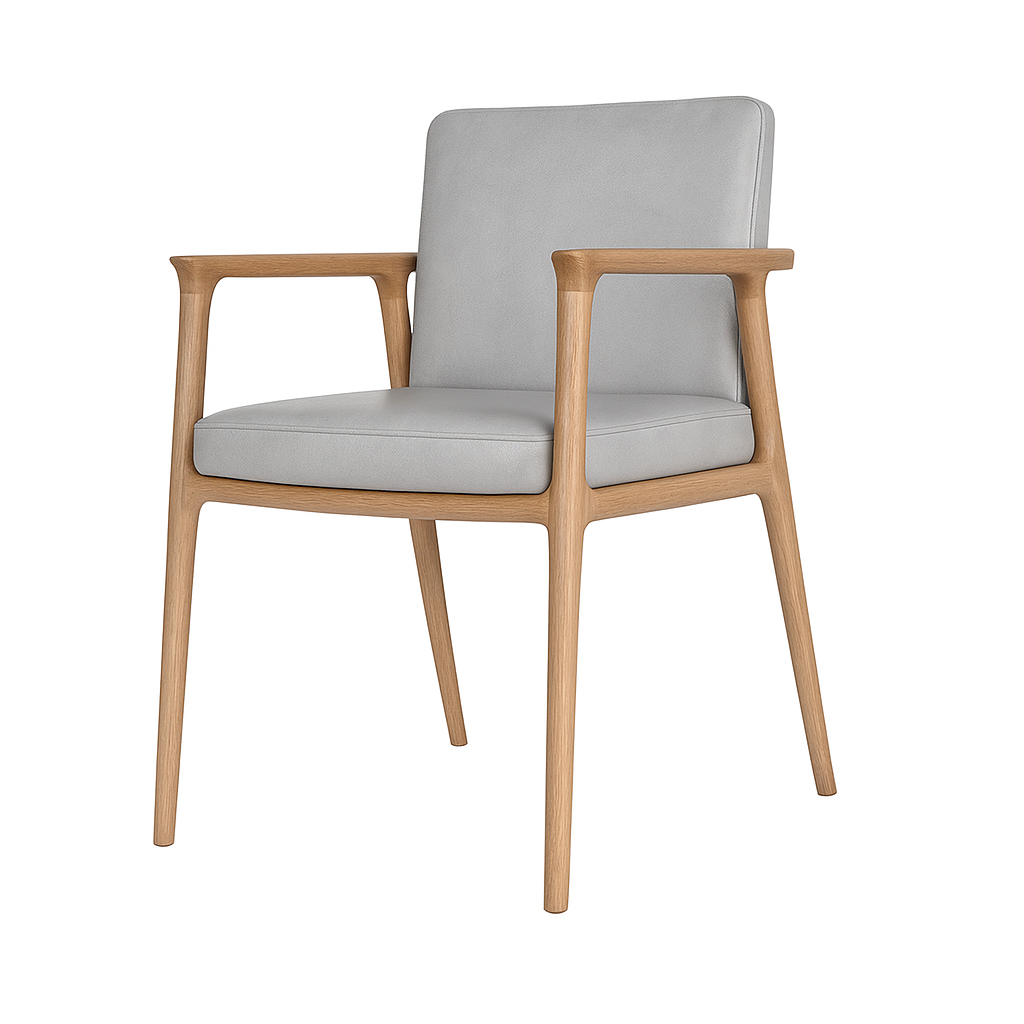 Scaun piele GRI | model GASPARO