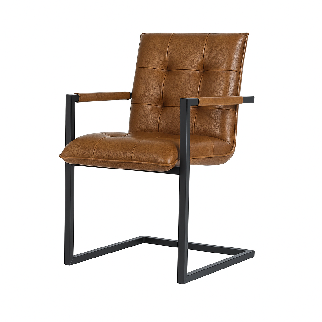 Scaun piele GALBENA | model MOCANU