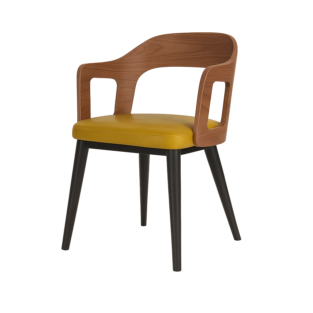 Scaun piele GALBENA | model MOZI