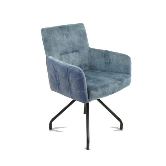 Scaun din catifea si picioare metalice ✔ model GIULIA S